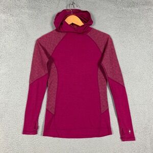 Smartwool Merino Nts Mid 250 Hoody Women's Small Berry Patterned Wool Thumbholes